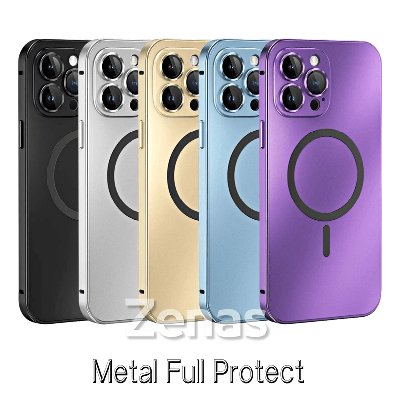 Capa Iphone Metal Full Protect Com Carregamento MagSafe