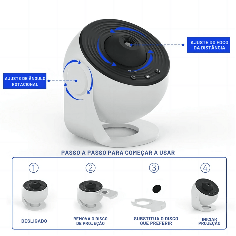 Projetor Planetário Com Rotação 360° 12 Em 1 - SkyLigth