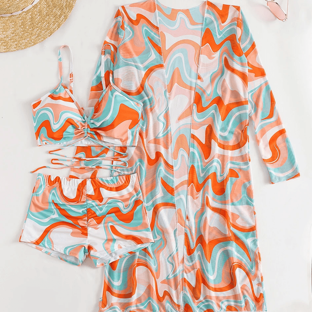 Conjunto 3 Peças Biquini Short Zenas