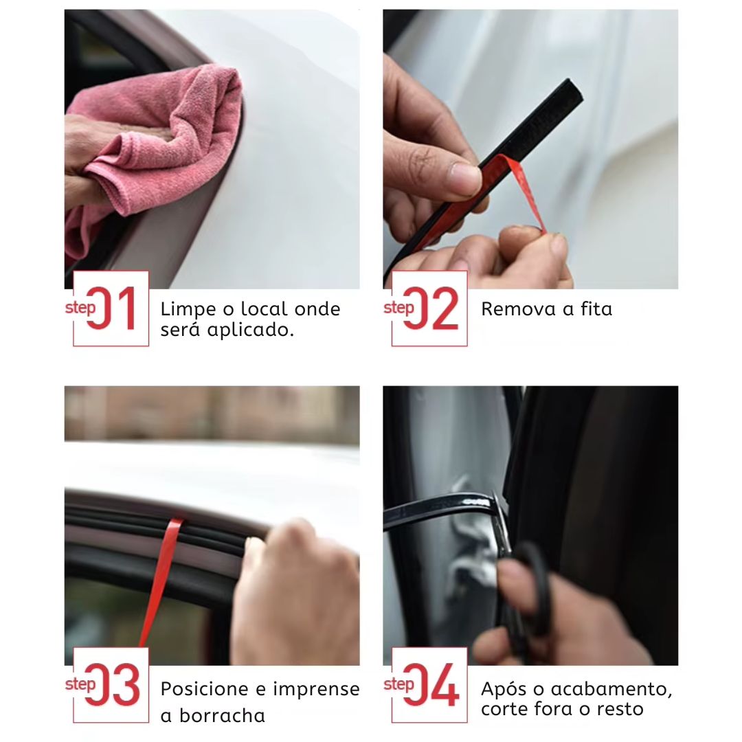 Borracha VedaTurbo Vedação Total Automotiva Anti-Poeiras e Anti-Ruídos