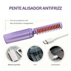 Pente Alisador e Modelador Antifrizz De Bolsa Recarregável Com Aquecimento Rápido