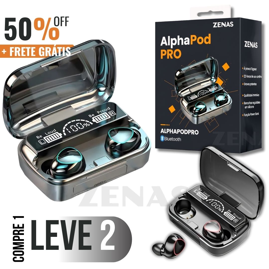 Fone Bluetooth A Prova D'Àgua - AlphaPod™ PRO 2025 (COMPRE 1 LEVE 2)