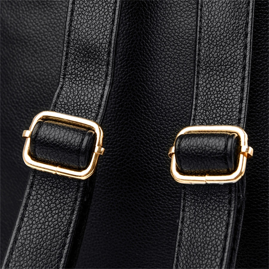 Mochila de Couro Casual Vintage