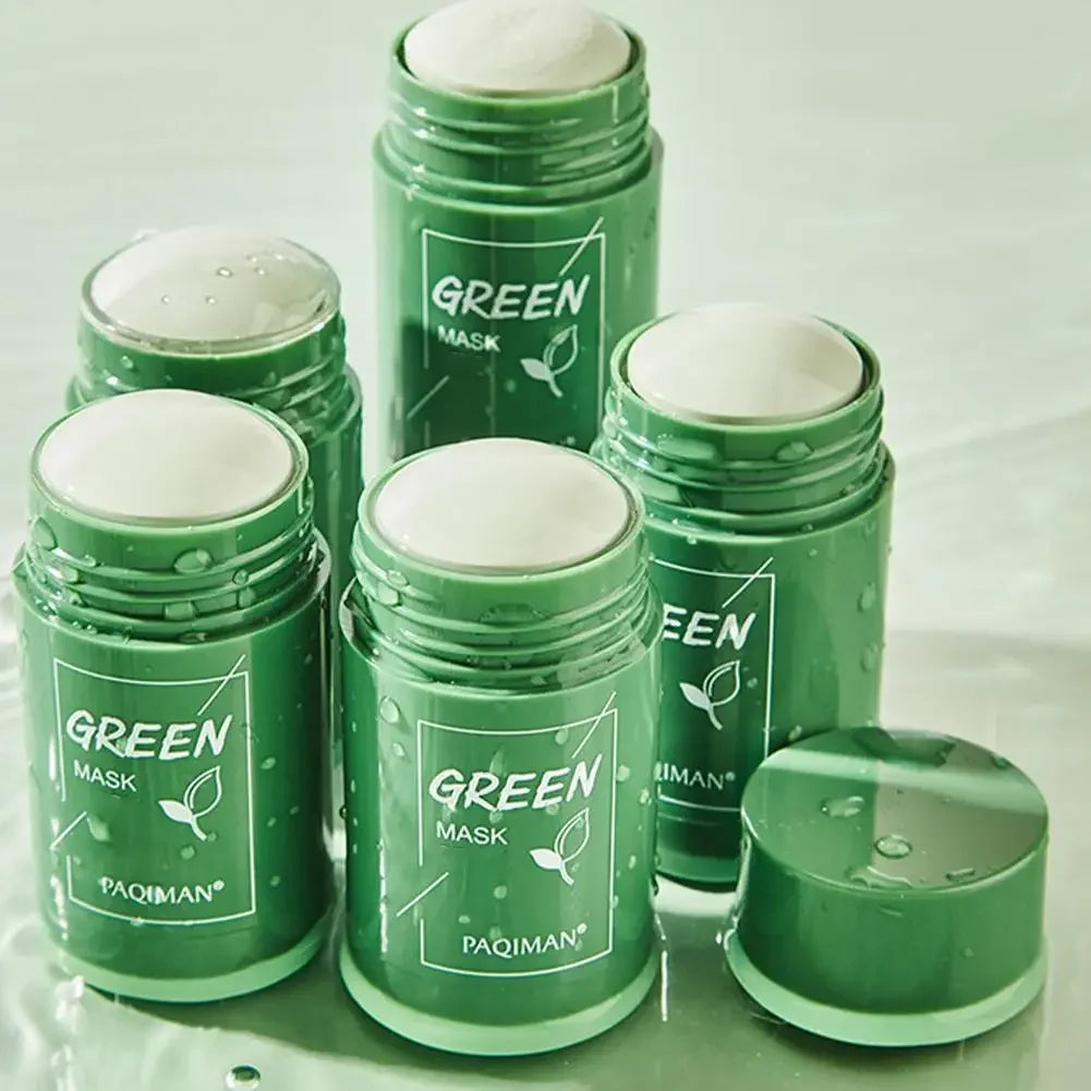 Máscara Chá Verde Anti-Acne e Removedor De Cravos - Limpeza Profunda e Reduz Oleosidade Facial Green Mask