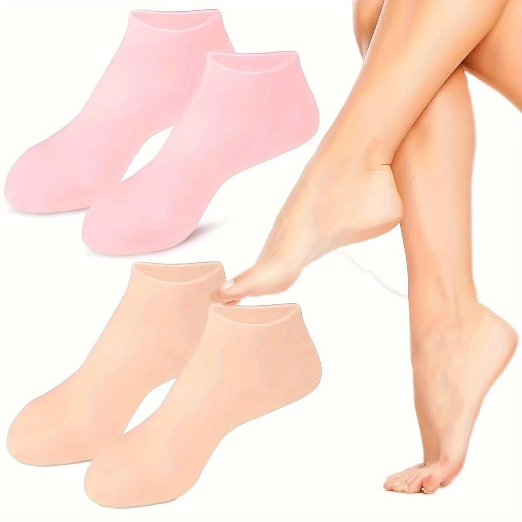Meias de Silicone Para Hidratação Para Pés Rachados e Ressecados, Tamanho Único Do 33 Ao 40