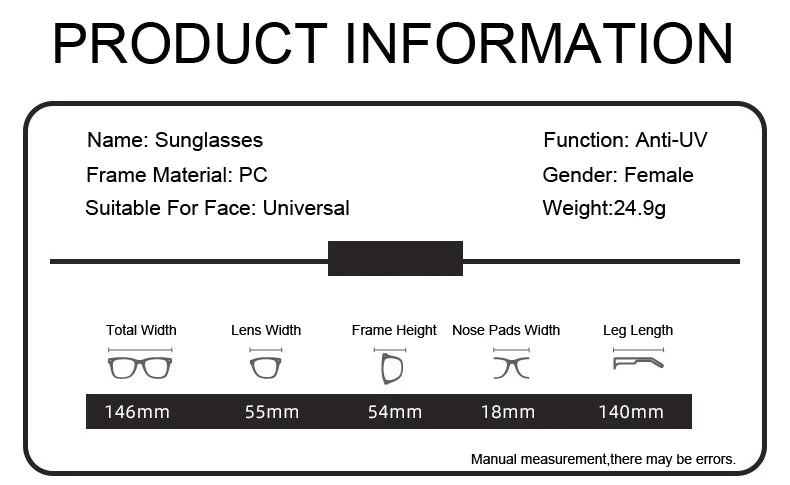 Óculos Fashion Sunglasses Clássico