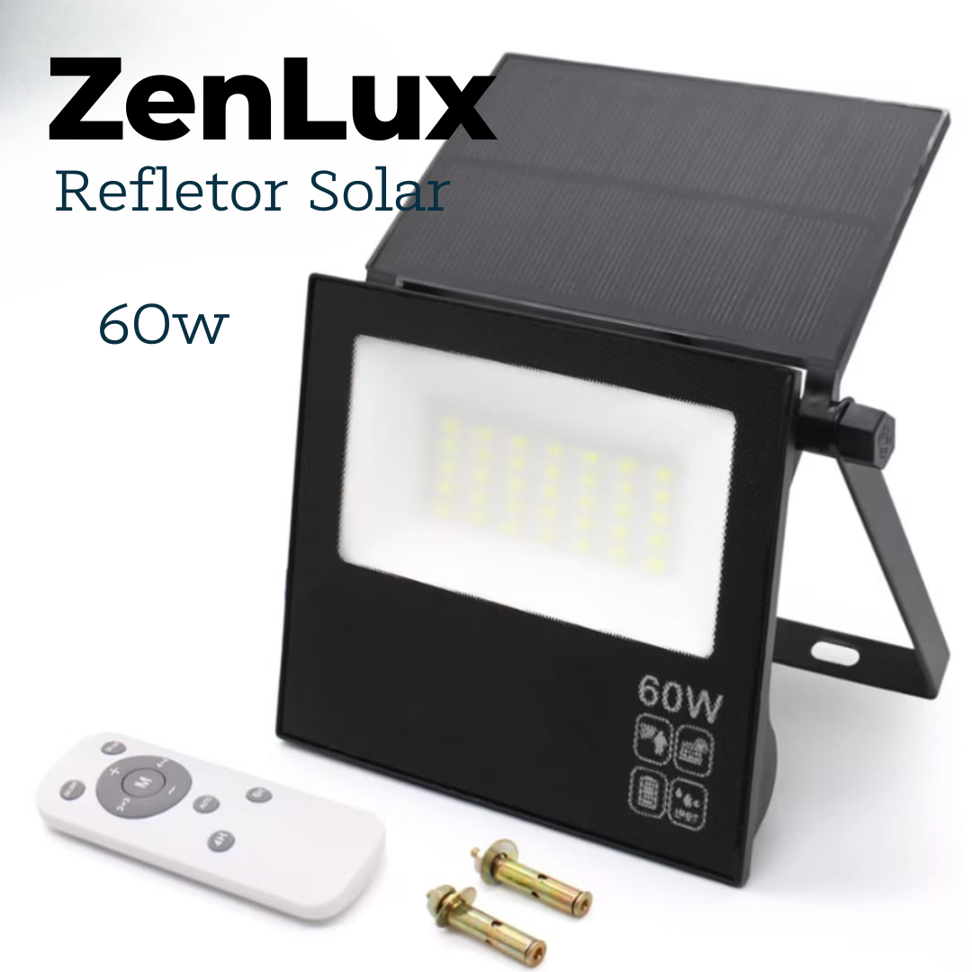 Refletor Solar Ultra Potente ZenLux 60W LED Branco
