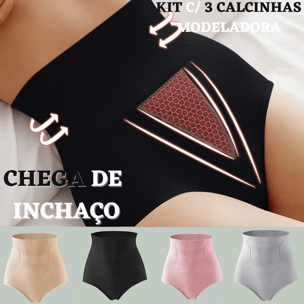 Calcinha Modeladora Terapêutica Levanta Bumbum - [COMPRE 1 LEVE 3] - Loja Zenas
