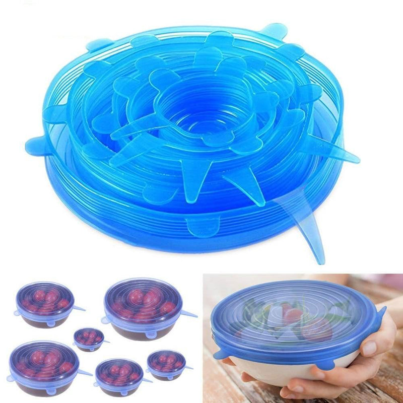 Kit Tampas de Silicone Universal Para Alimentos e Vasilhas - Loja Zenas