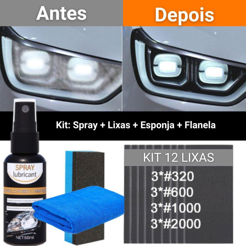 Revitalizador de Faróis Spray Lubrificante Repair + Brindes Exclusivos - Loja Zenas