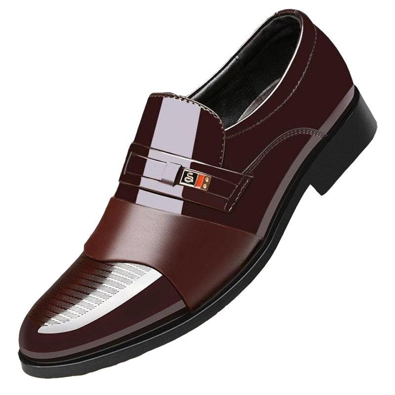 Sapato Slip Couro Clássico Mens Oxford - Loja Zenas