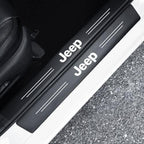 4 Peças Soleira Fibra De Carbono Adesivo - Sticker Carbon™ - Loja Zenas