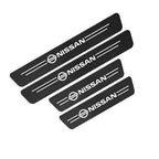 4 Peças Soleira Fibra De Carbono Adesivo - Sticker Carbon™ - Loja Zenas